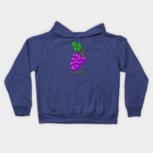 Kawaii Grapes with Faces Kids Hoodie